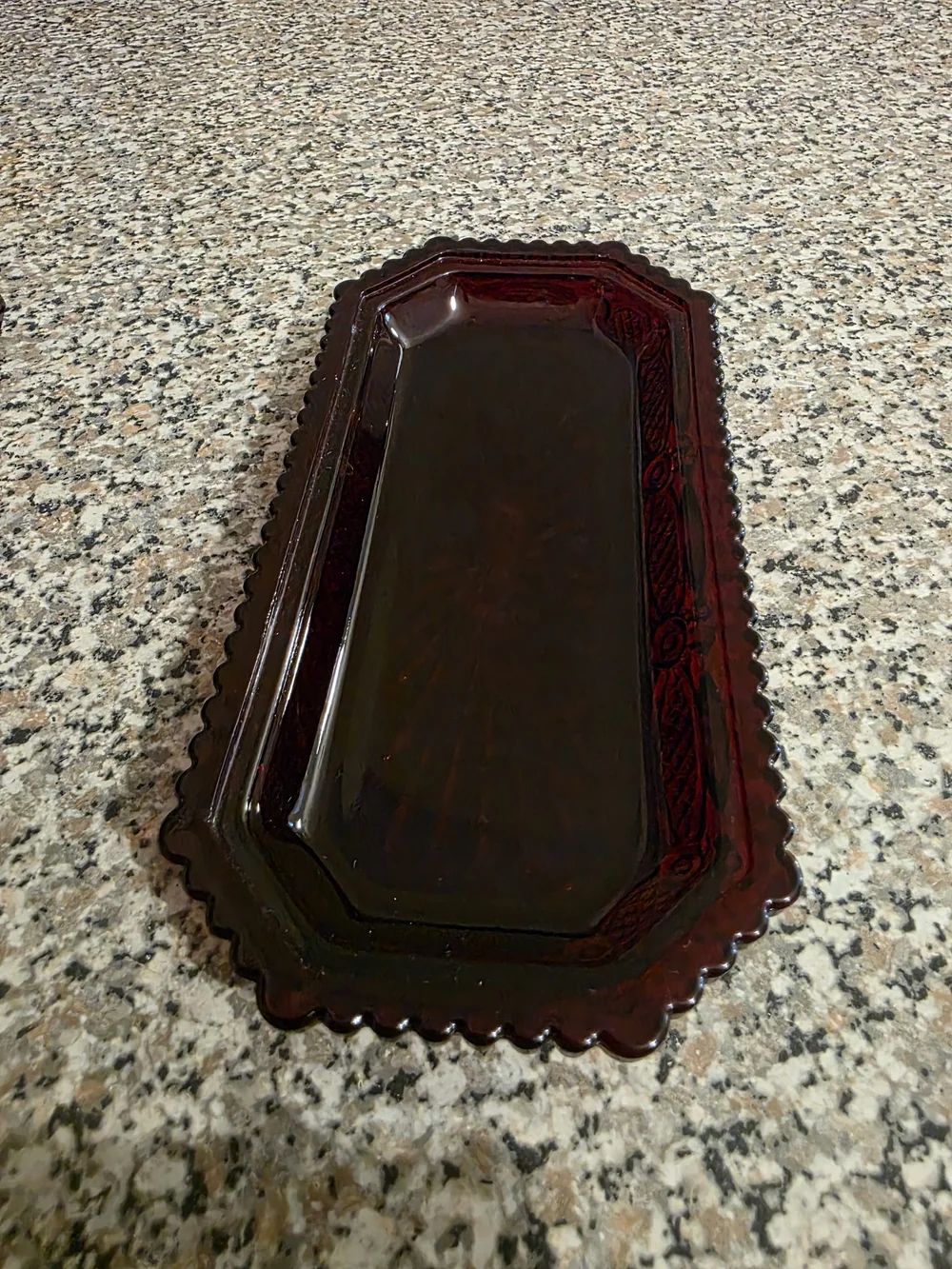 Antique Avon 1876 Cape Cod Collection Ruby Red Covered Butter Dish Nice!!